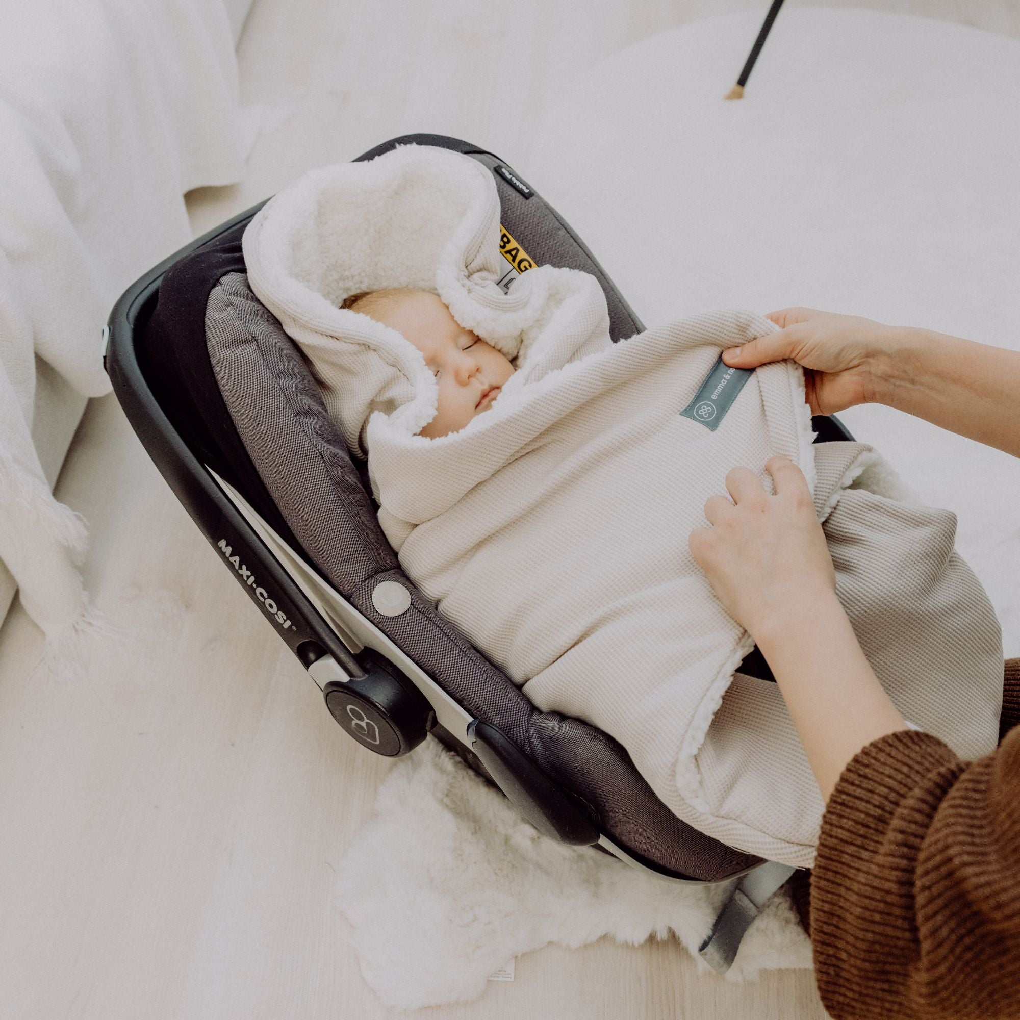 Coperta avvolgente con piedi | Essential Beige