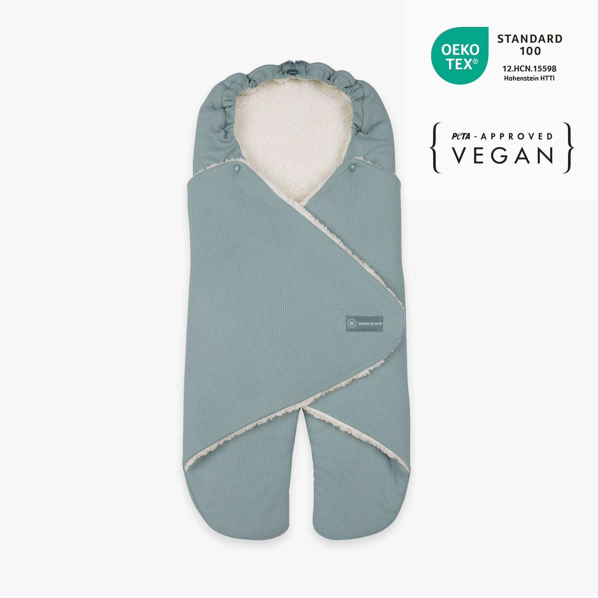 Coperta avvolgente con piedi | Essential Menta