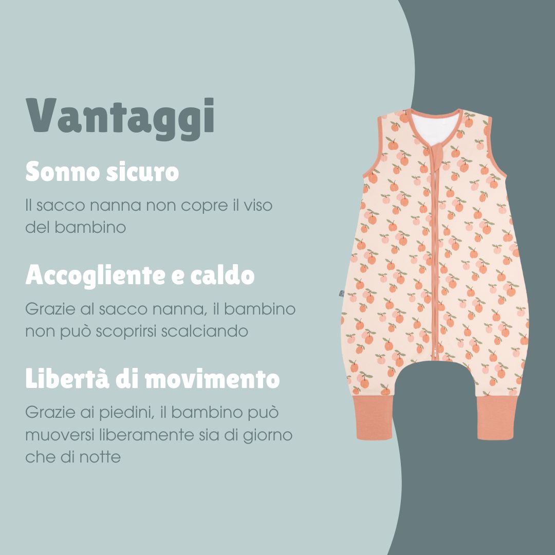 Sacco nanna con piedi 1.0 TOG | Albicocca