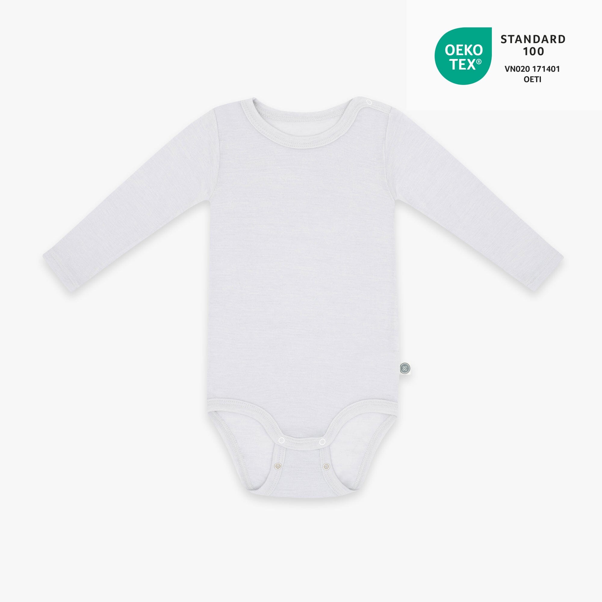 Body a maniche lunghe in lana-seta | Essential Grigio