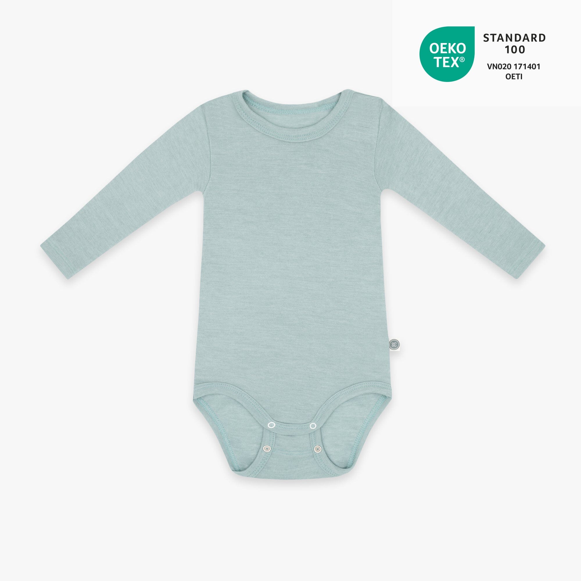 Body a maniche lunghe in lana-seta | Essential Menta