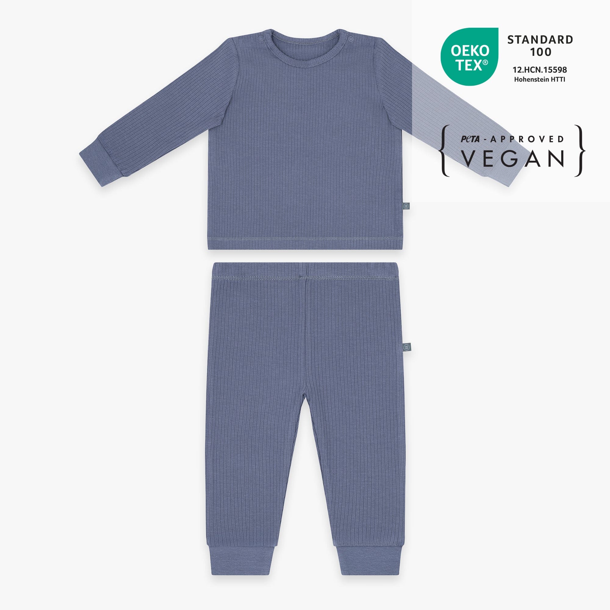 Pigiama lungo 2 pezzi | Essential Blu